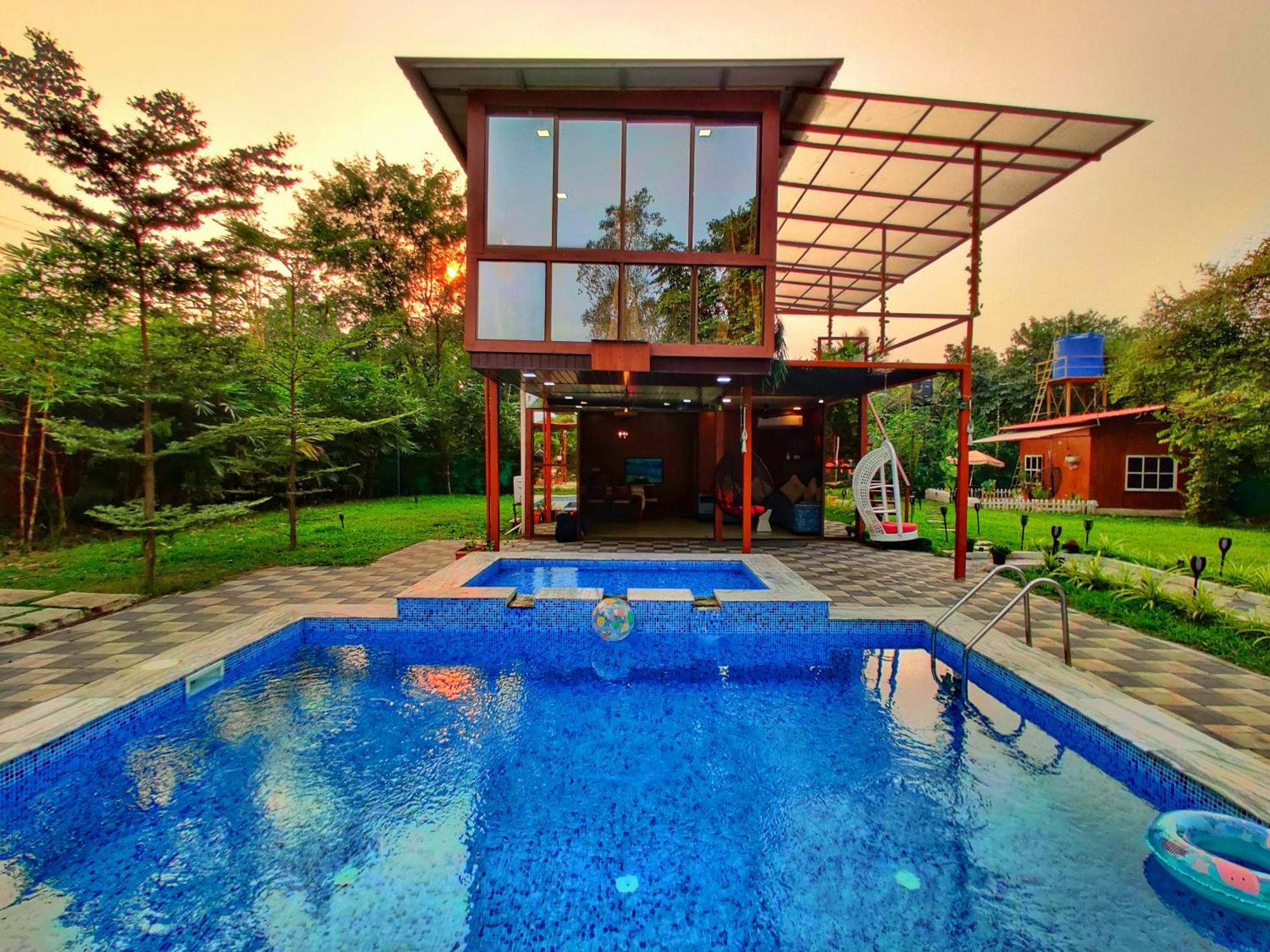 Crystal Springs Villa - A Picture-Perfect Retreat W Pool, Hammock, Gazebo Karjat Ngoại thất bức ảnh