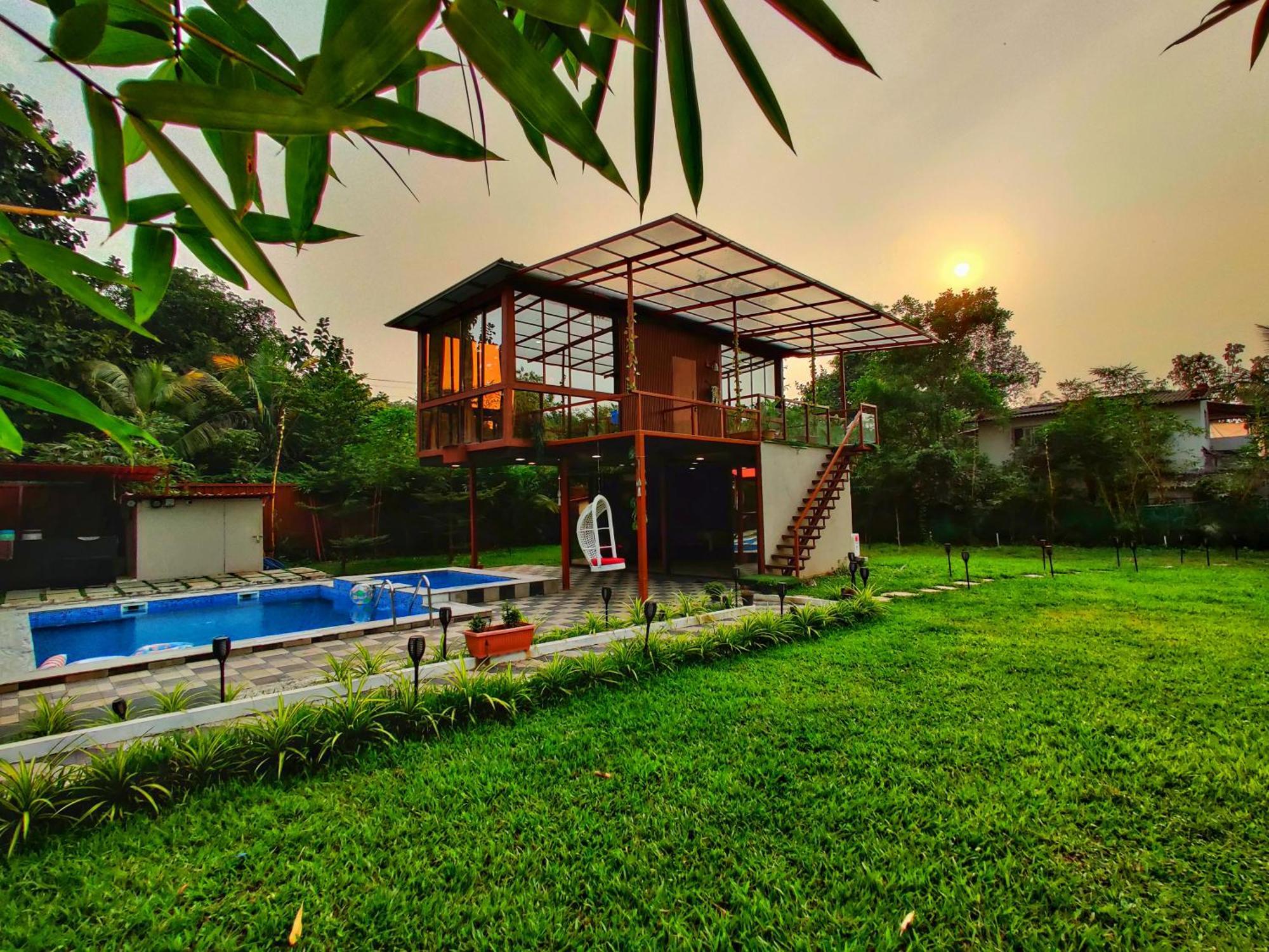 Crystal Springs Villa - A Picture-Perfect Retreat W Pool, Hammock, Gazebo Karjat Ngoại thất bức ảnh